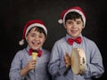 Children singing Christmas carols