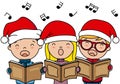 Children singing Christmas songs