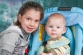 Children - the sister and the brother. Royalty Free Stock Photo