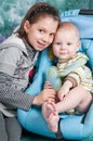 Children - the sister and the brother. Royalty Free Stock Photo