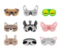 Children sleep mask cute on white background