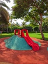 Children slide in park, Muscat Oman Royalty Free Stock Photo