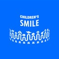 Children smile concept banner. Group children holding hands.