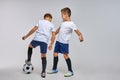 children soccer team on training Royalty Free Stock Photo