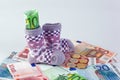 Children Socks and Euro banknotes