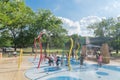 Children splash pad or spray ground Parr Park, Grapevine, Texas, USA