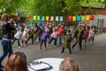 Children sporting event in nursery school