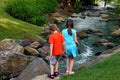Children By Stream Royalty Free Stock Photo