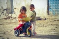 Poor children in a village from Turkey