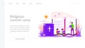 Religious summer camp landing page template
