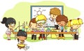 Children are studying and working in the laboratory, create by v