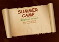 Children summer camp poster design template