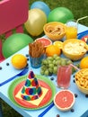 Children summer feast Royalty Free Stock Photo