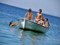 Children in summer fun on boat 3