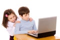 Children surfing net Royalty Free Stock Photo