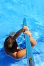 Children in swimming pool, summer vacation