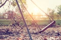 Children swing,playground in the park Royalty Free Stock Photo