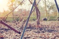 Children swing,playground in the park Royalty Free Stock Photo