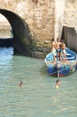 Children take a bath in the canal Royalty Free Stock Photo