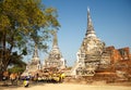 Children taking photo at Wat Phra Sri Sanphet Temple, Ayutthaya- Thailand Royalty Free Stock Photo