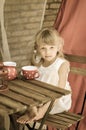 Children tea time Royalty Free Stock Photo