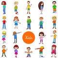 Children and teens characters large set Royalty Free Stock Photo