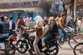 Children and them father on the motorcycle