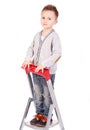 Children on top on the ladder Royalty Free Stock Photo