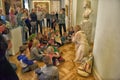 Children on tour in the national museum of Russian art