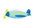 Children toy. Cute funny toy for little kid. Vector airplane Royalty Free Stock Photo