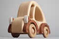Children toy, an old wooden car Royalty Free Stock Photo