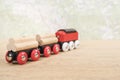 Children toy train on the table Royalty Free Stock Photo