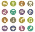 Children toys icons set Royalty Free Stock Photo