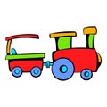 Children train icon, icon cartoon