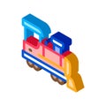 Children train isometric icon vector illustration Royalty Free Stock Photo