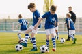 Children on Soccer Training at Field Royalty Free Stock Photo