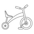 Children tricycle icon, outline style
