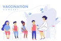Children vaccination concept for immunity health. Healthcare, medical treatment, prevention and immunize. Royalty Free Stock Photo
