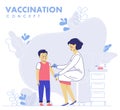 Children vaccination concept for immunity health. Healthcare, medical treatment, prevention and immunize. Royalty Free Stock Photo