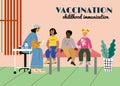 Children vaccination and immunization concept poster. Royalty Free Stock Photo