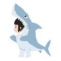 Children Waering Animal  shark costume Royalty Free Stock Photo