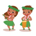 little hula dancers Royalty Free Stock Photo