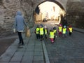 Children on walks Royalty Free Stock Photo