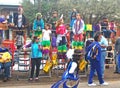 Children Watch the Parade From Mardi Gras Ladders