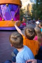 Children Watching Parade Vertical