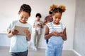 Children who use too much technology, device are not so creative Royalty Free Stock Photo