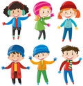 Children in winter clothes Royalty Free Stock Photo