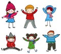Children, winter clothes Royalty Free Stock Photo