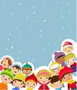Children, winter clothes Royalty Free Stock Photo