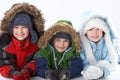 Children in winter clothing